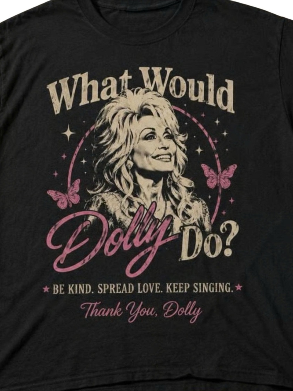 Dolly Parton Portrait Vintage What Would Dolly Do Graphic T-shirt